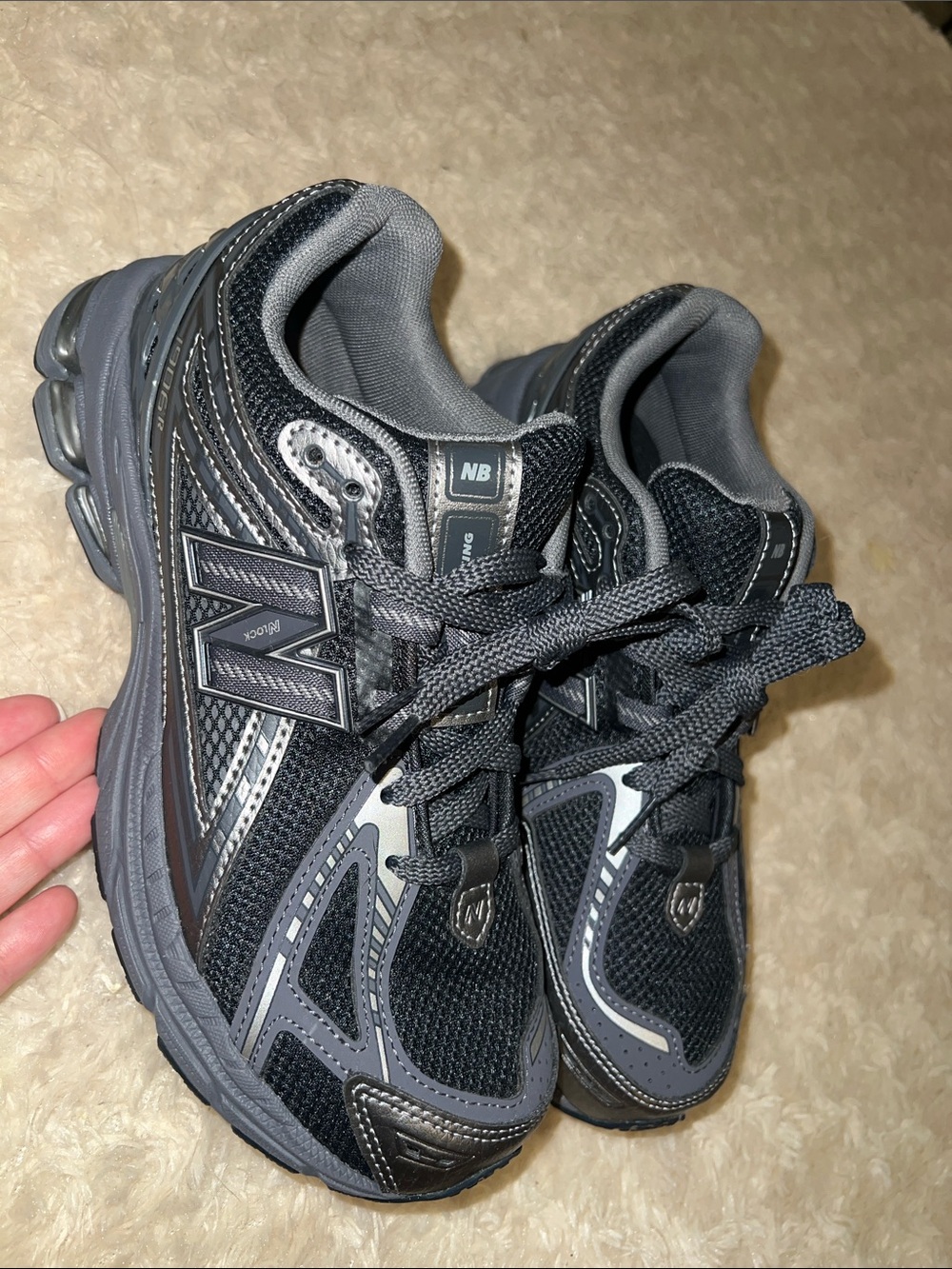 New Balance Black and Gray Athletic Sneakers